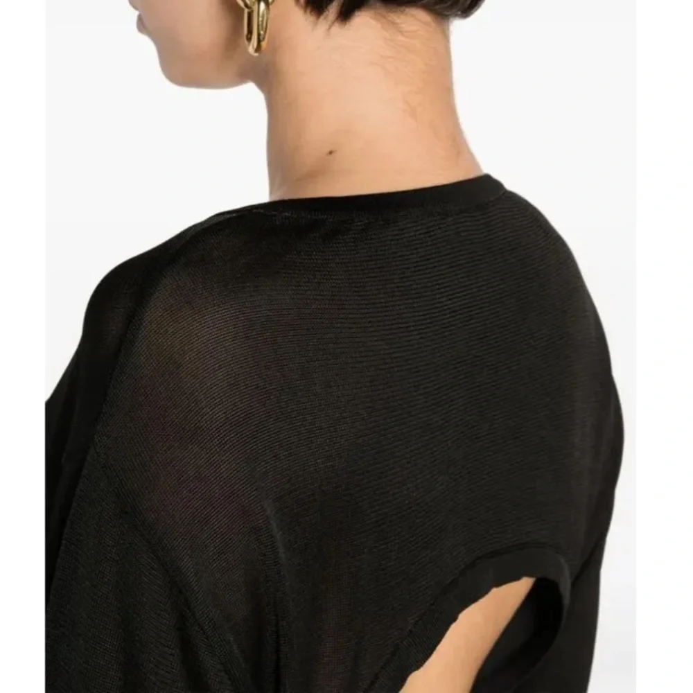 Saint Laurent Open-Back Knit Dress Boat Neck Pencil Skirt size large - Picture 3 of 16